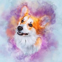 Load image into Gallery viewer, PAWSS - Watercolor pet portrait | Corgi dog art 