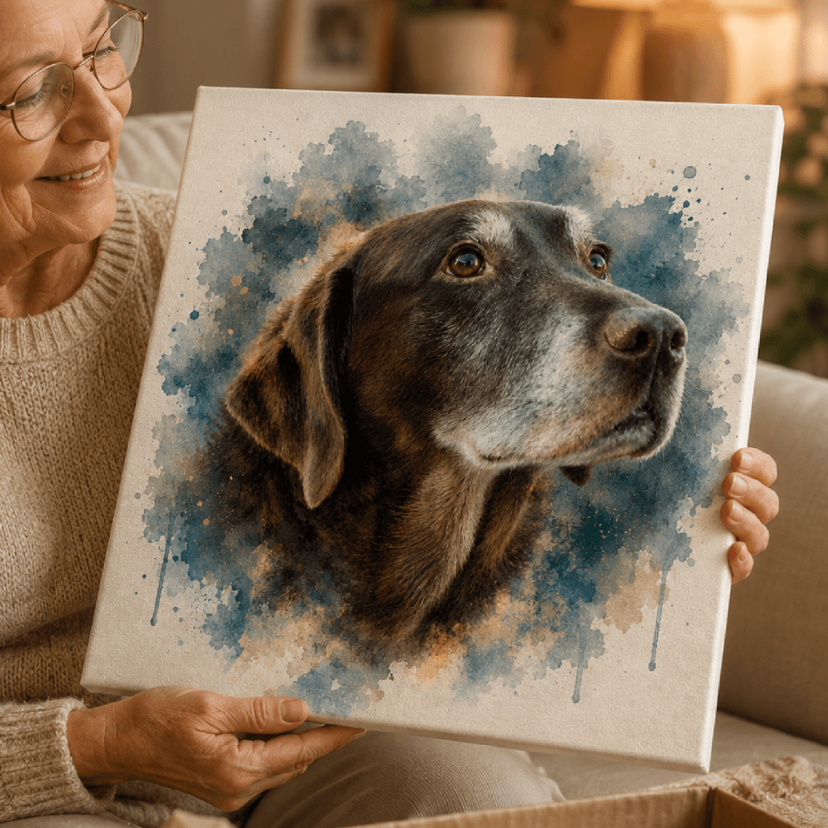 Watercolor Pet Portrait - Contemporary Neutral - PAWSS