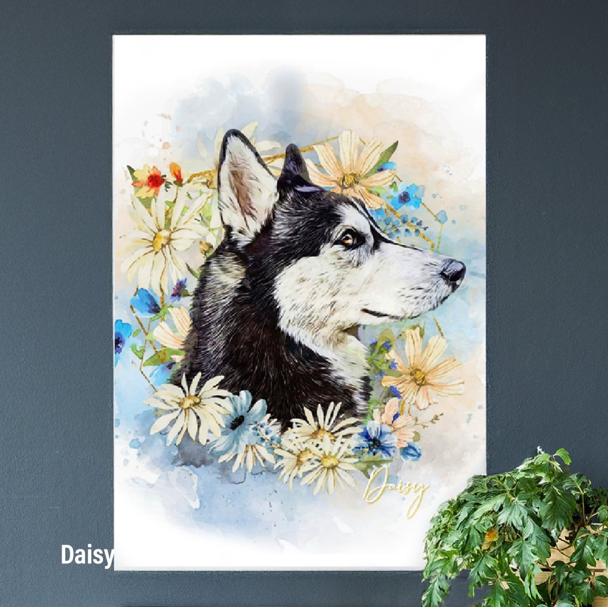 Pet Portrait Wall Art - In Full Bloom - PAWSS