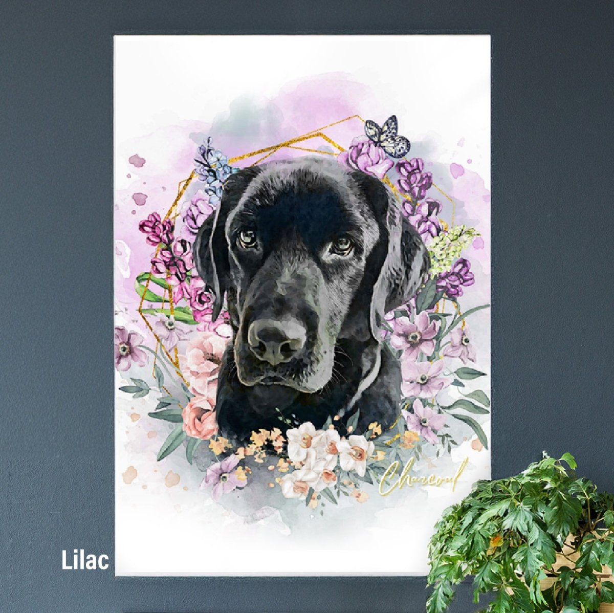 Pet Portrait Wall Art - In Full Bloom - PAWSS