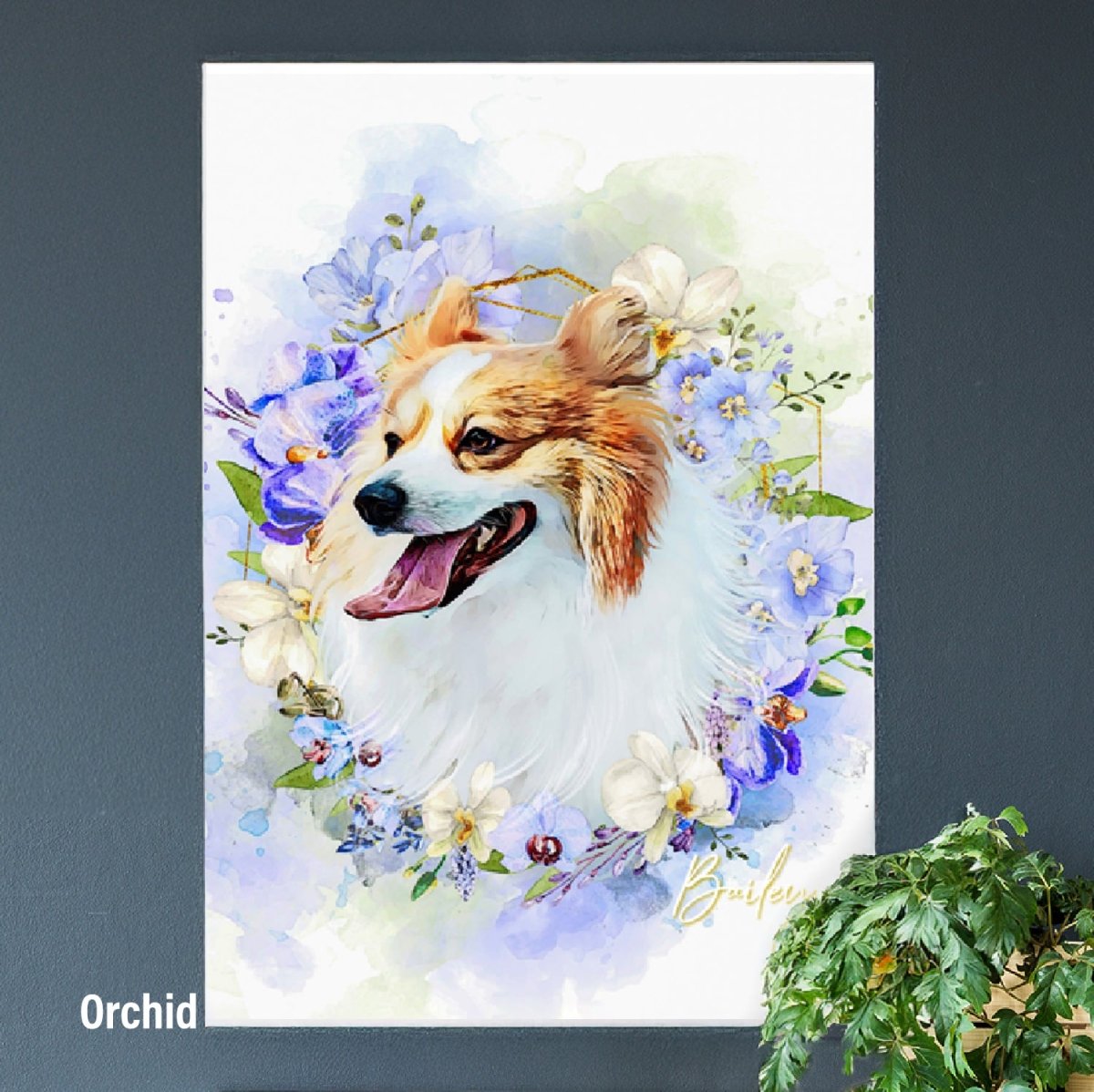 Pet Portrait Wall Art - In Full Bloom - PAWSS