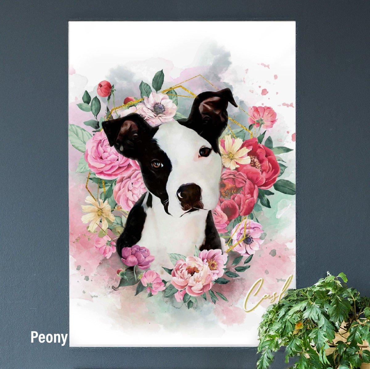 Pet Portrait Wall Art - In Full Bloom - PAWSS