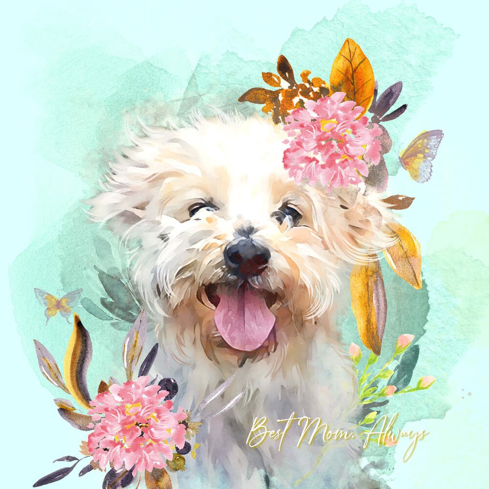 Custom Portrait Wall Art - Flourish for Mom in Mother's Day 2026 - PAWSS