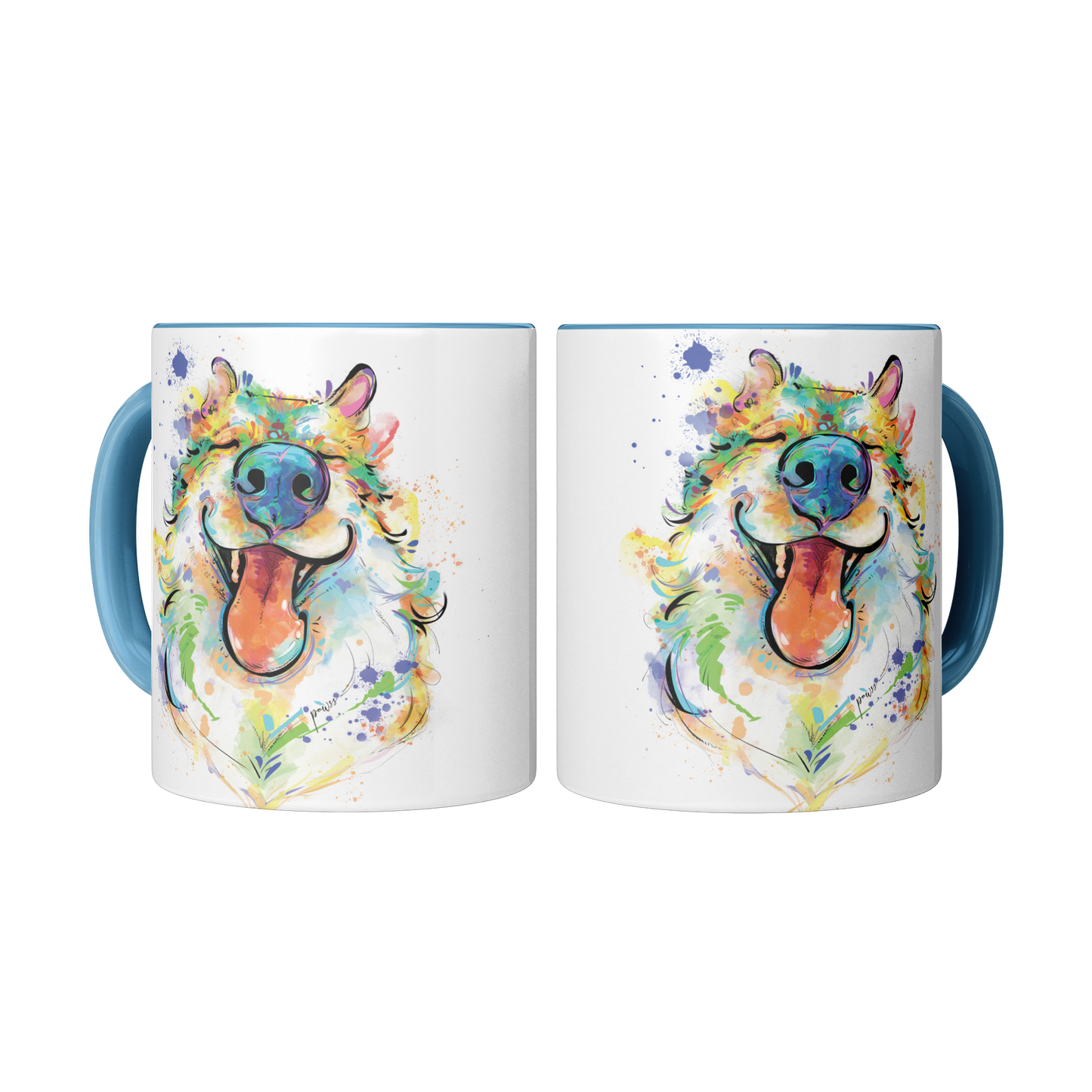 Cutie_Nose_Alaskan_Malamute_Accent_Mug_2_Mugs_Center_Mockup.png
