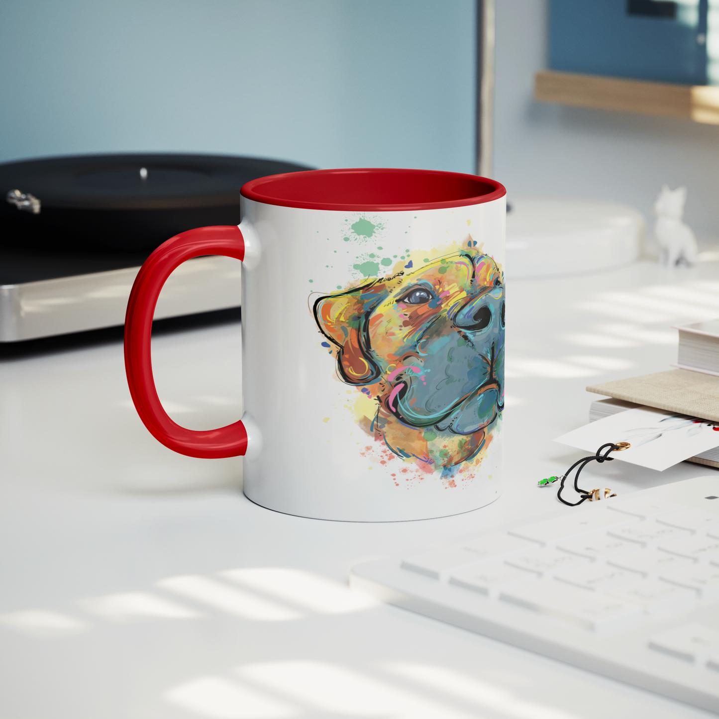 Cutie_Nose_Labrador_Accent_Mug_Lifestyle_Record_Player_Mockup.png