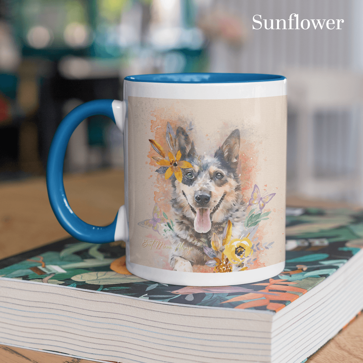 Flourish for Mom Watercolor Pet Mug - PAWSS