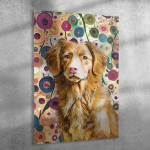 Oil Painting Floral Style Custom Pet Portrait