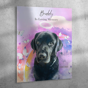 Rainbow Bridge Watercolor Pet Portrait