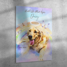 Load image into Gallery viewer, Rainbow Bridge Watercolor Pet Portrait
