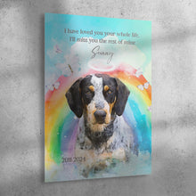 Load image into Gallery viewer, Rainbow Bridge Watercolor Pet Portrait