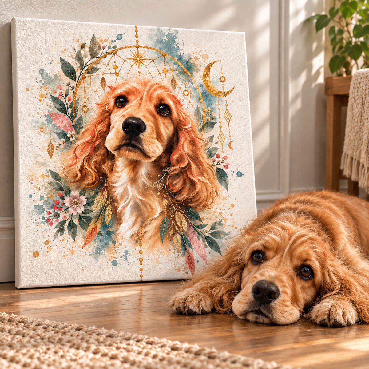 Watercolor Pet Portrait-The Dreamcatcher - PAWSS