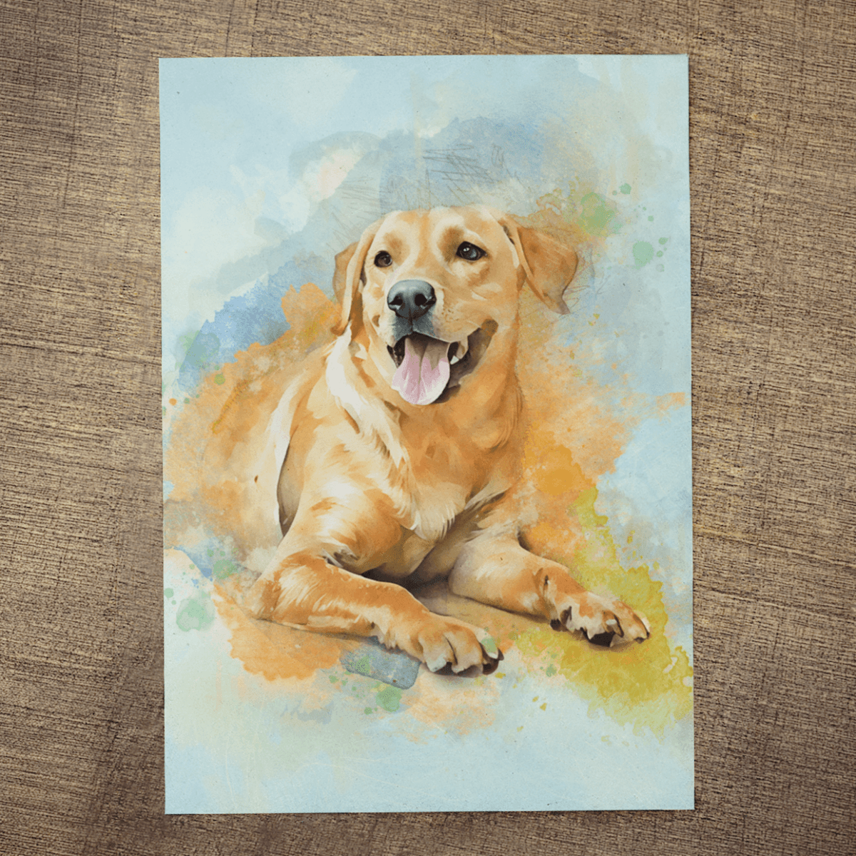 Watercolor Pet Portrait Wall Art - PAWSS