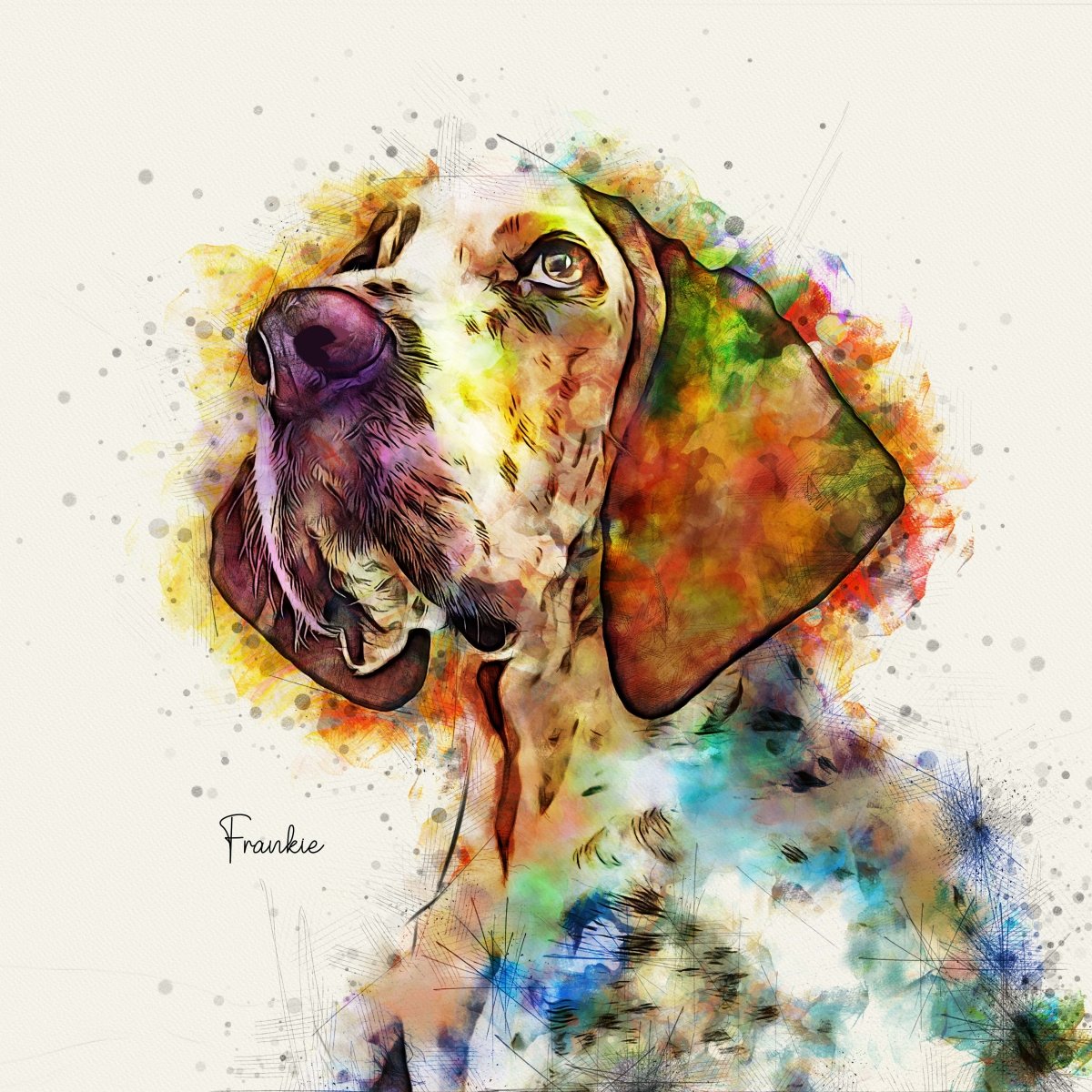 Watercolor Pet Art - Wild Pastel