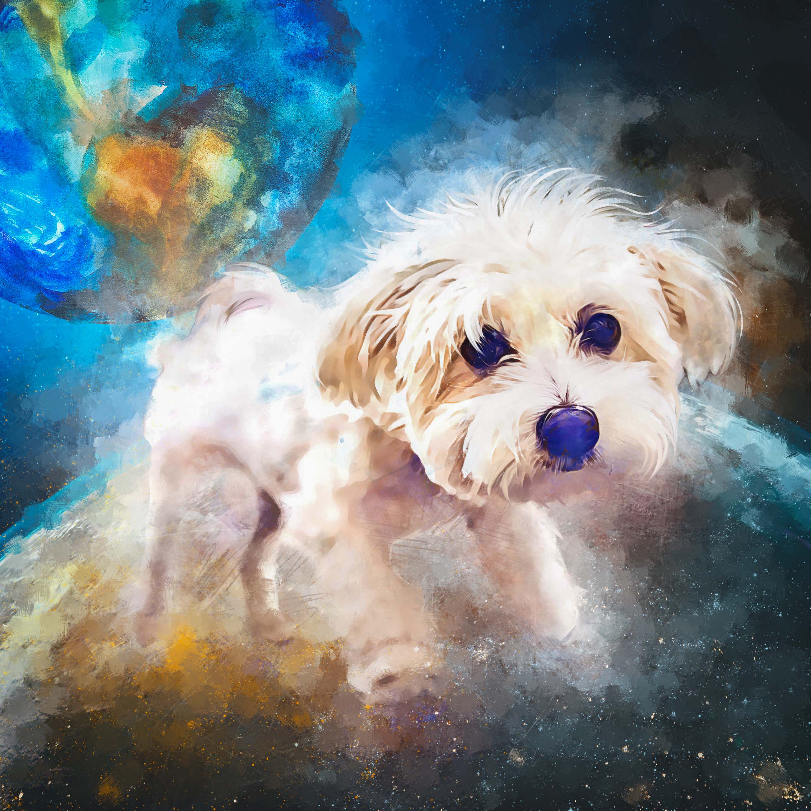 Watercolor Pet Art - Pet Galaxy (PG)