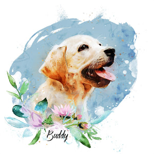 Watercolor Pet Art - The Bloom (BM)
