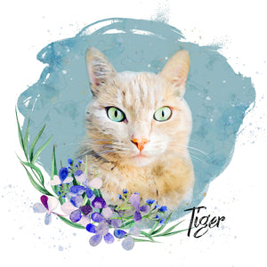 Watercolor Pet Art - The Bloom (BM)