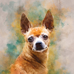 PAWSS - Watercolor pet portrait | Chihuahua dog art 