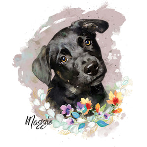 Watercolor Pet Art - The Bloom (BM)