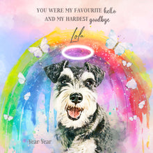 Load image into Gallery viewer, Watercolor Pet Art - Rainbow Bridge (RB)