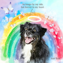 Load image into Gallery viewer, Watercolor Pet Art - Rainbow Bridge (RB)