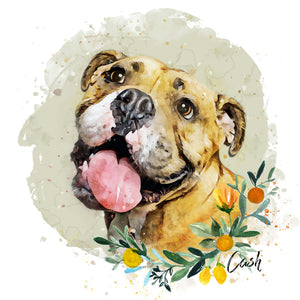 Watercolor Pet Art - The Bloom (BM)
