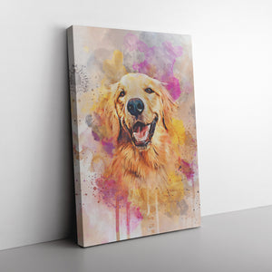 Watercolor Pet Canvas (Rectangle) Printing