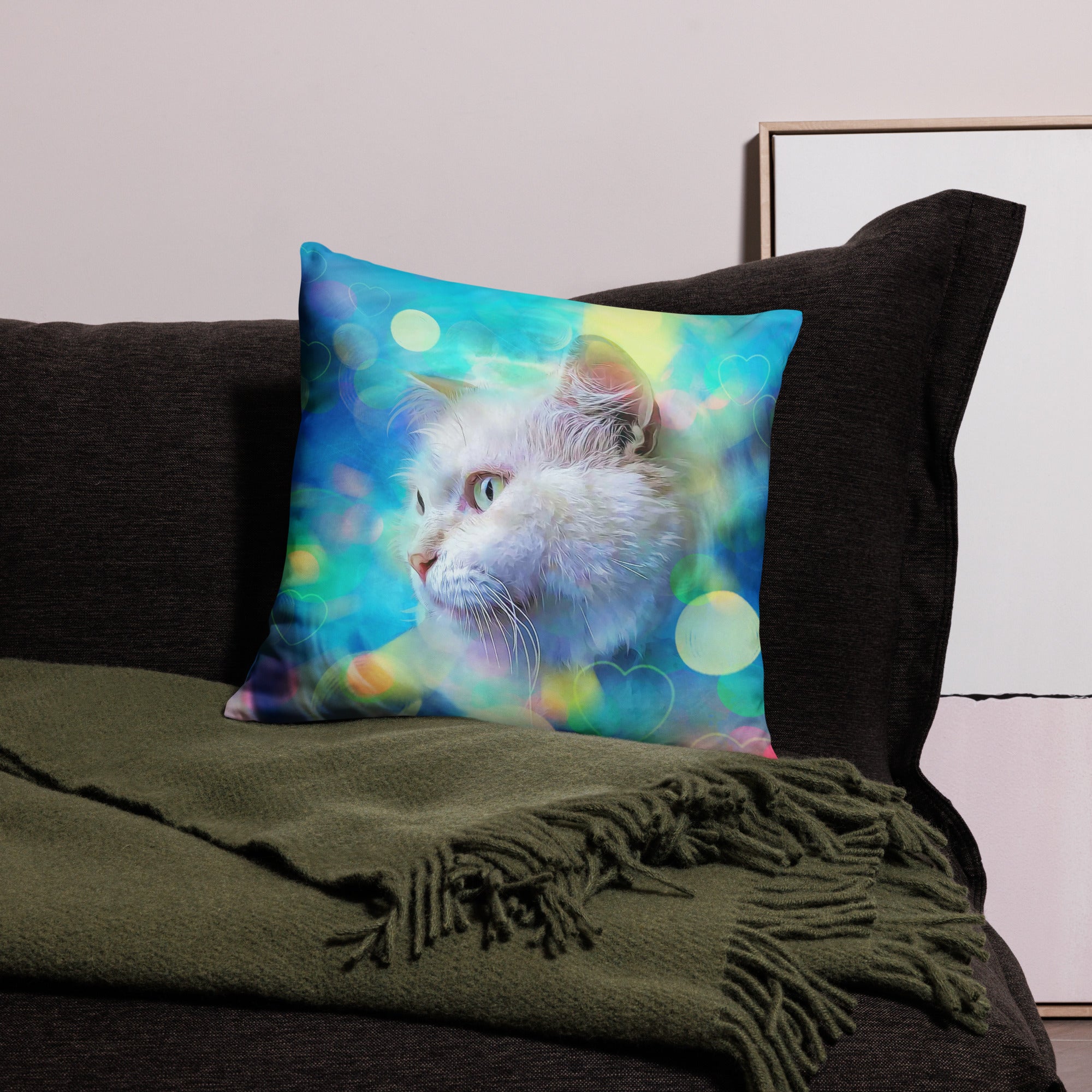 Watercolor Pet Art  Pillow Printing (PP)
