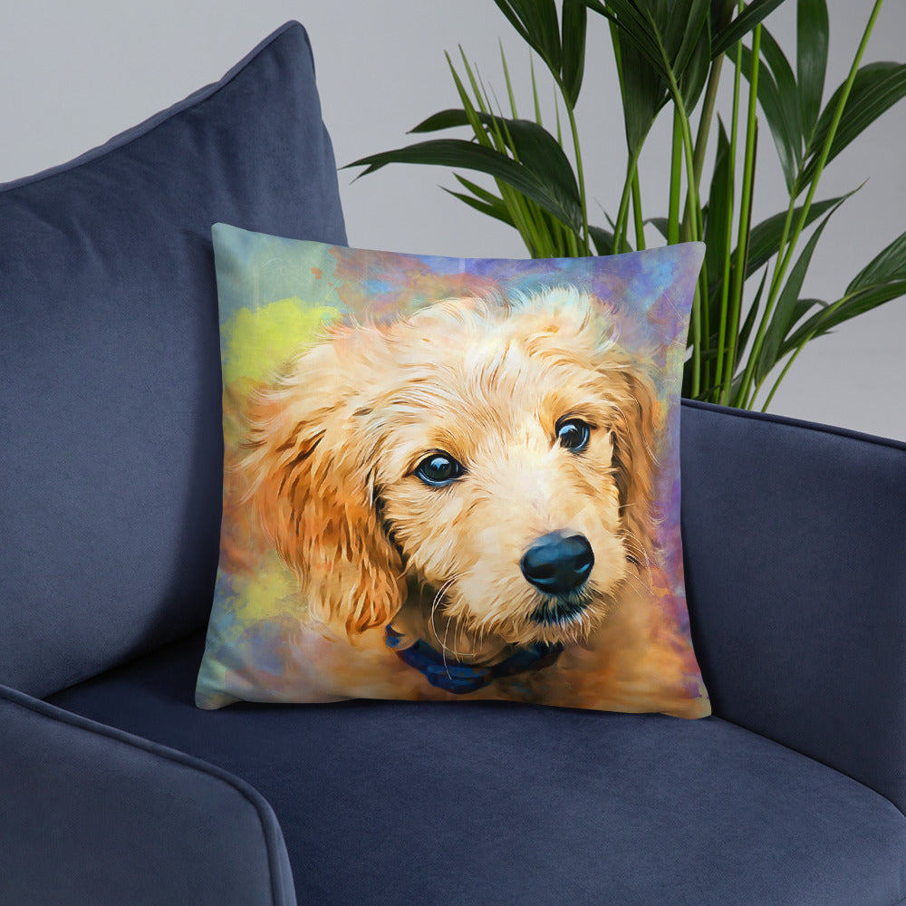 Watercolor Pet Art  Pillow Printing (PP)