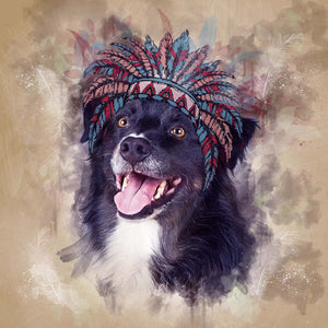 Watercolor Pet Art - Bohemian (BS)