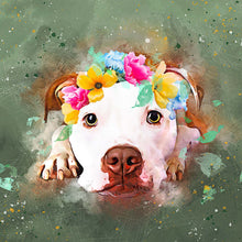 Load image into Gallery viewer, Watercolor Pet Art - The Floral (F)