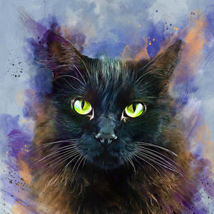 PAWSS - Watercolor pet portrait | cat art 