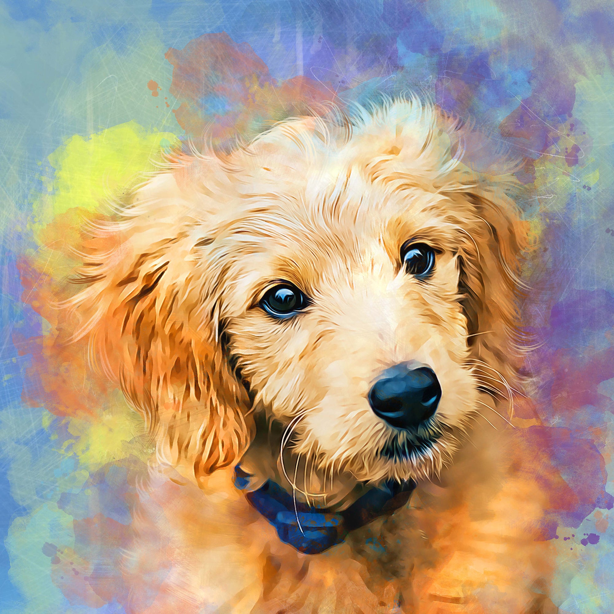 Watercolor puppy painting cheap