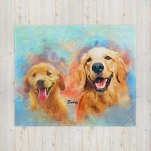 Watercolor Pet Blanket Printing (PB)
