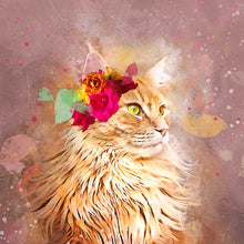 Load image into Gallery viewer, Watercolor Pet Art - The Floral (F)